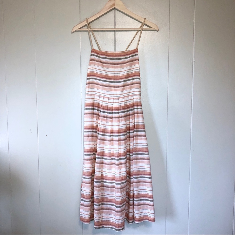 Esley striped, sleeveless, flowy sun dress. Size S